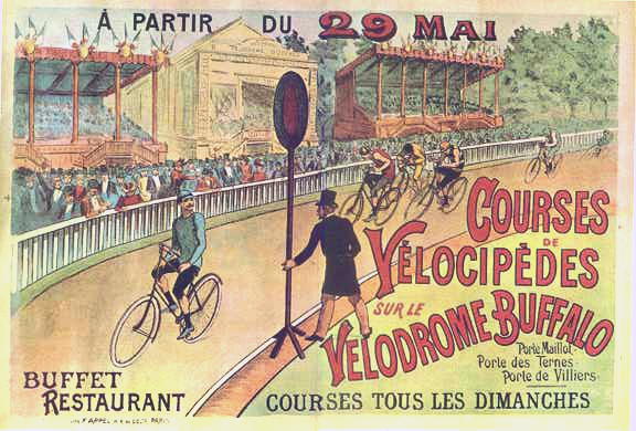 小时记录，彩色广告Vélodrome_Buffalo 1900年