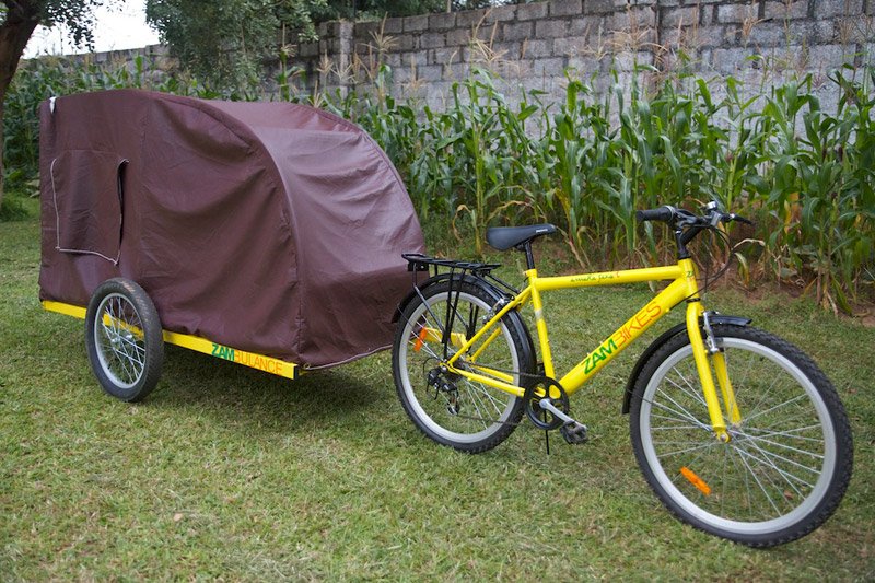 竹制自行车制造商赞比亚zambulance和自行车