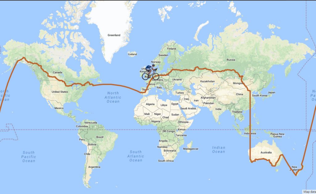 在80天的世界周围Beaumont路线图