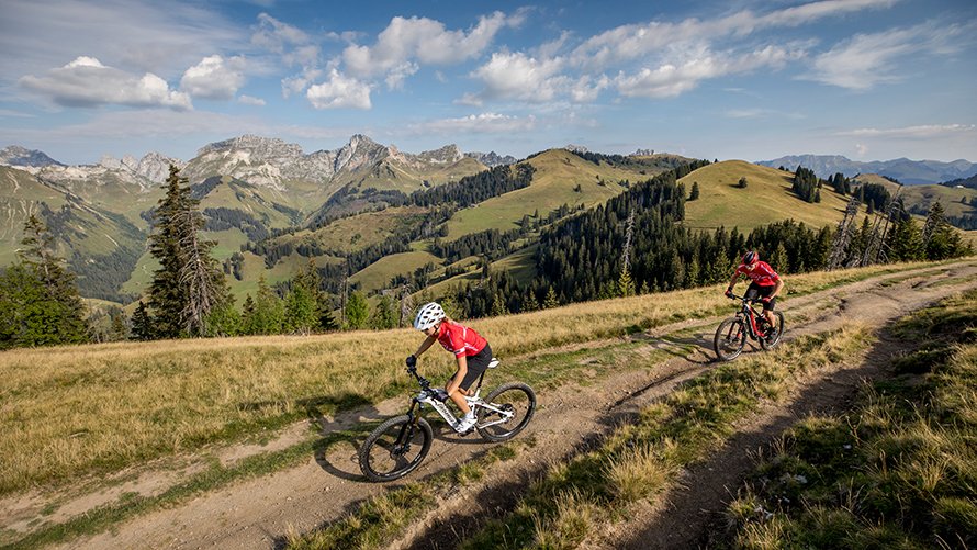 山地自行车在格斯塔德瑞士